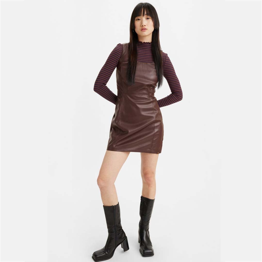 PENNY FAUX LEATHER DRESS