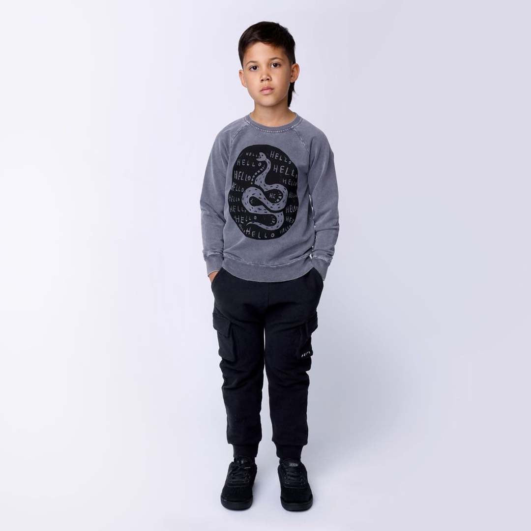 FURRY SLOUCH CARGO TRACKIES | BLACK