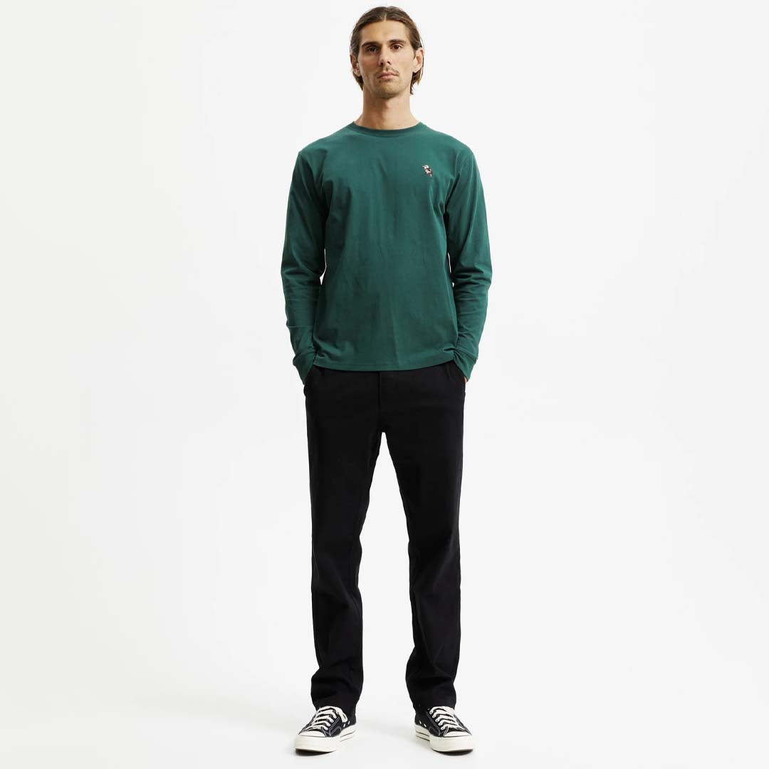 CHAPMAN TEE KOOKA LS TEE - BOTTLE GREEN