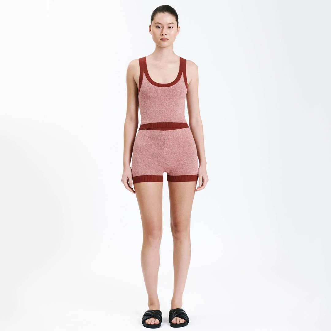 NUDE ACTIVE KNIT SHORT - CHILLI