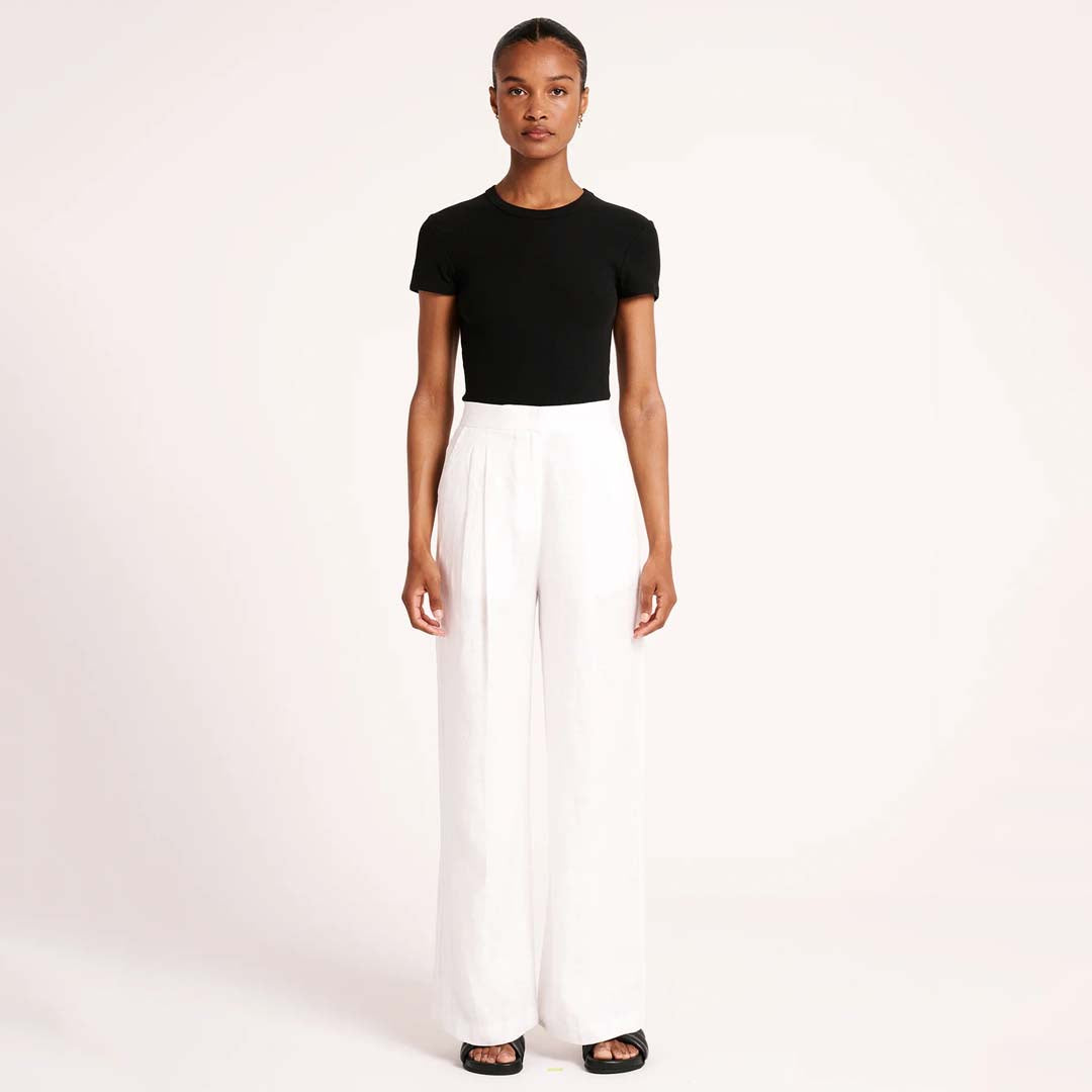 THILDA LINEN PANT | WHITE