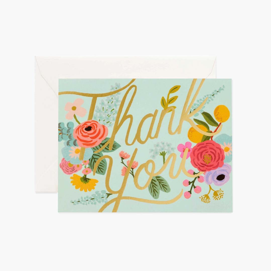 THANK YOU CARD - MINT GARDEN