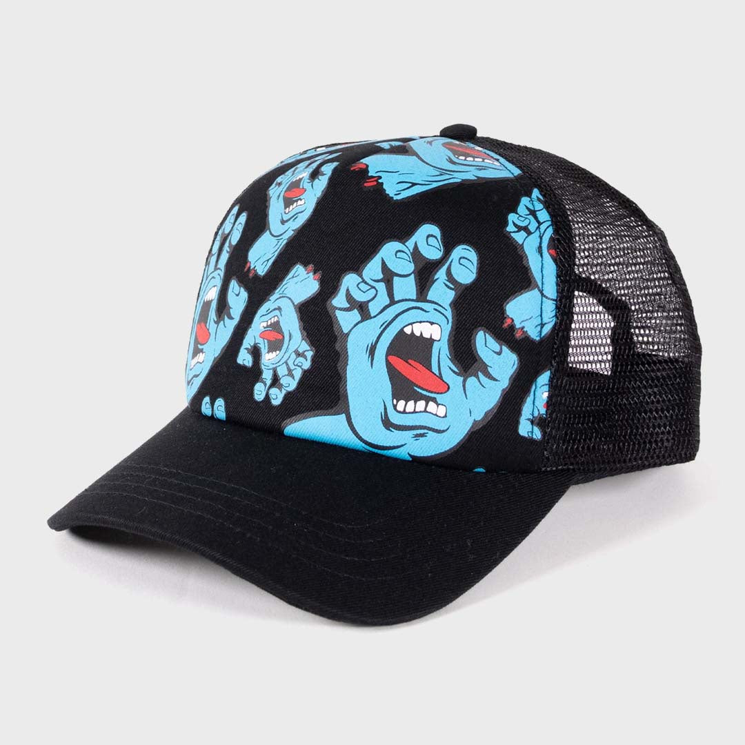 SCREAMING HAND ALL OVER CAP - BLACK