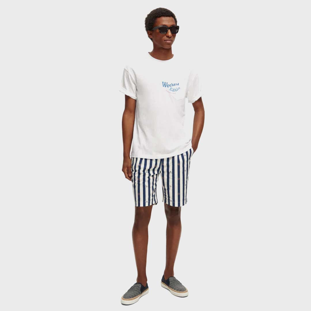 WEEKEND EDITION POCKET T-SHIRT | WHITE