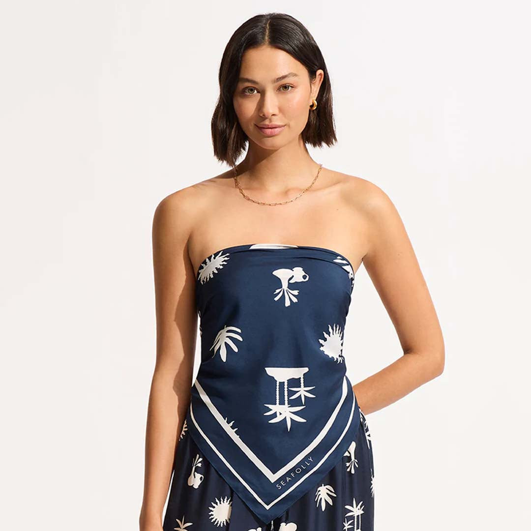 LA PALMA SCARF | TRUE NAVY