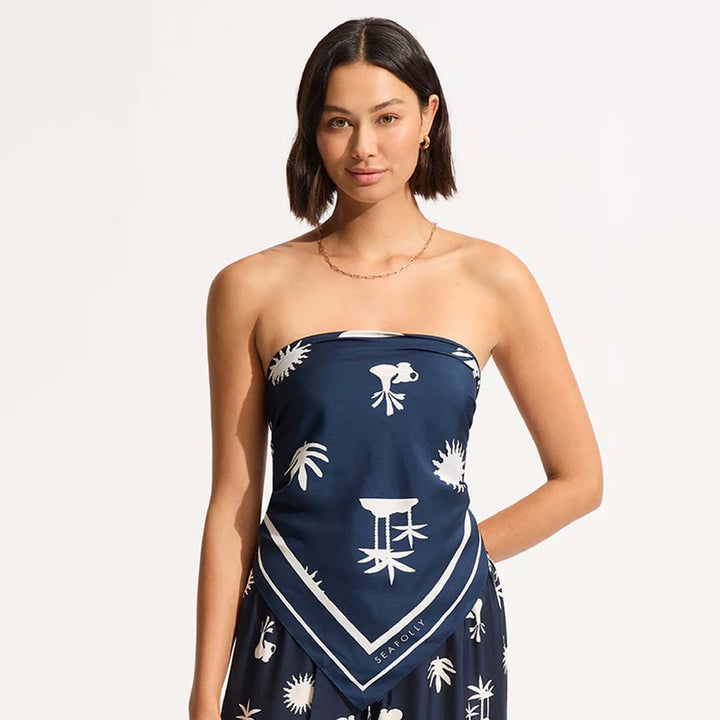 LA PALMA SCARF | TRUE NAVY