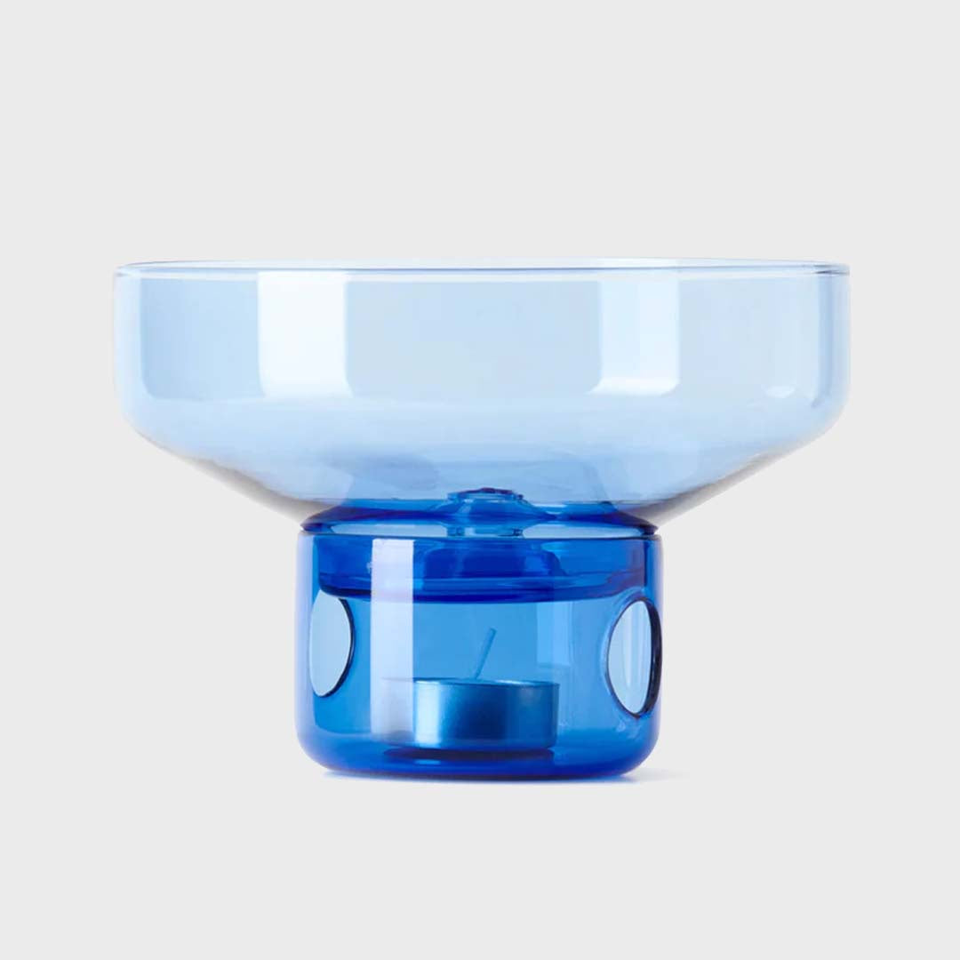 GLASS OIL BURNER - COASTAL BLUE